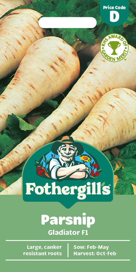 Mr Fothergill's Parsnip Gladiator F1 Seeds Packet