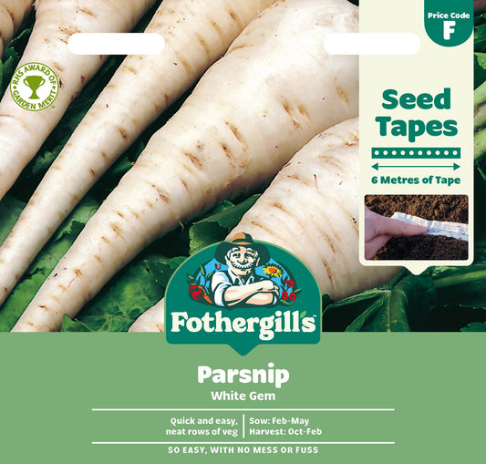Mr Fothergill's Tape Parsnip White Gem Seeds Packet