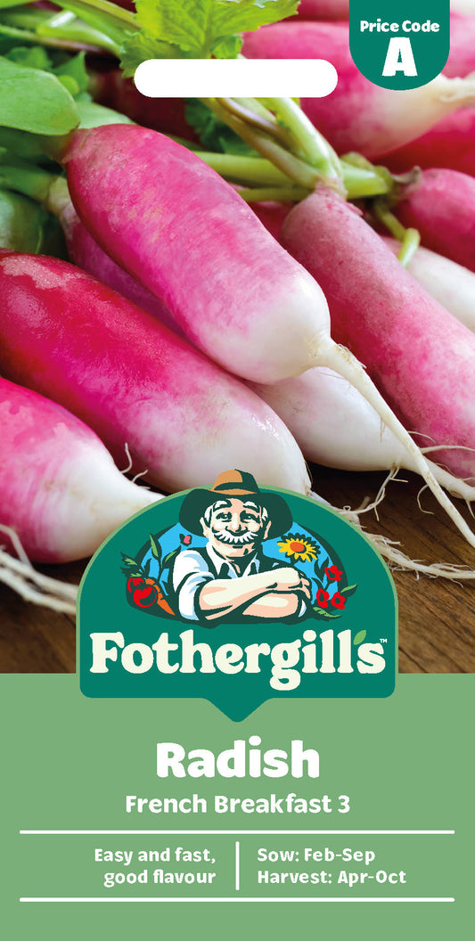 Mr Fothergill's Radish French Breakfast 3 Seeds Packet