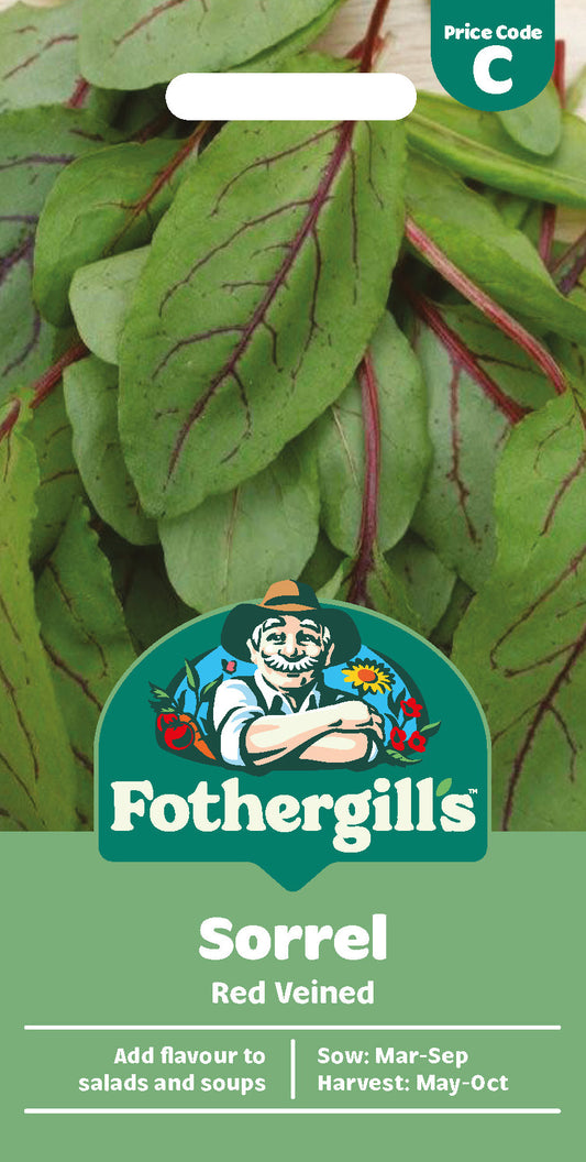 Mr Fothergill's Sorrel Red Veined Seeds Packet