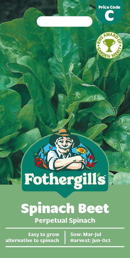 Mr Fothergill's Spinach Beet Perpetual Spinach Seeds Packet