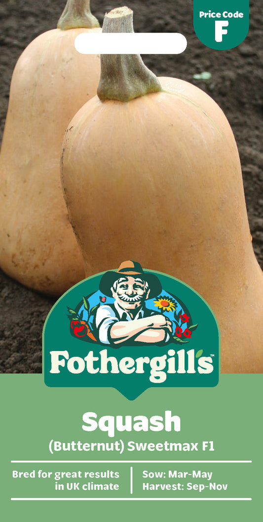Mr Fothergill's Squash (Butternut) Sweetmax F1 Seeds Packet