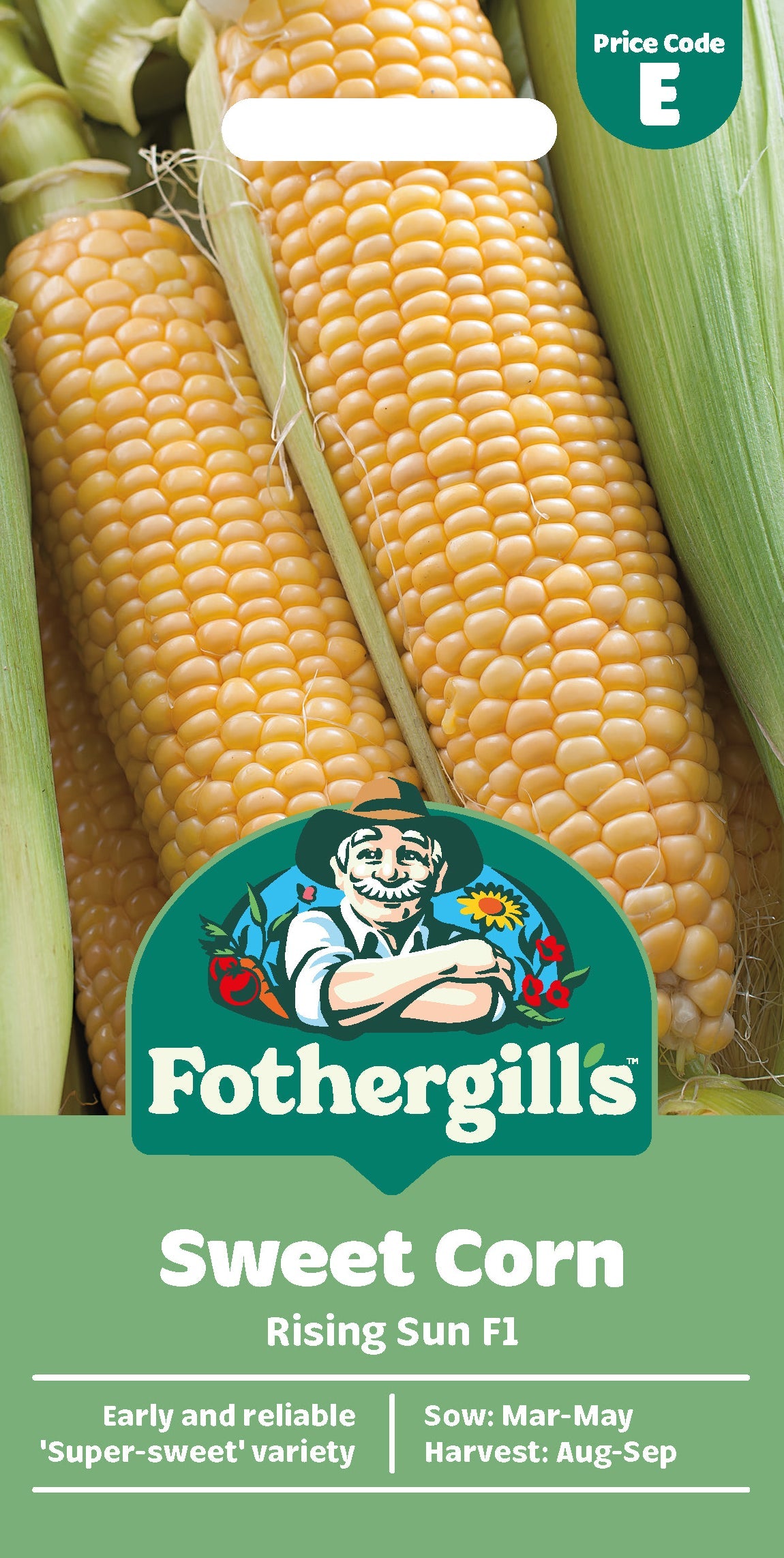 Mr Fothergill's Sweet Corn Rising Sun F1 Seeds Packet
