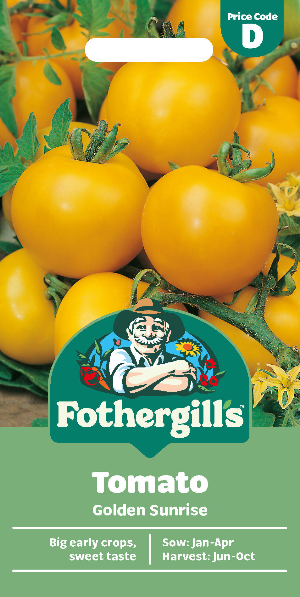 Mr Fothergill's Tomato Golden Sunrise Seeds Packet