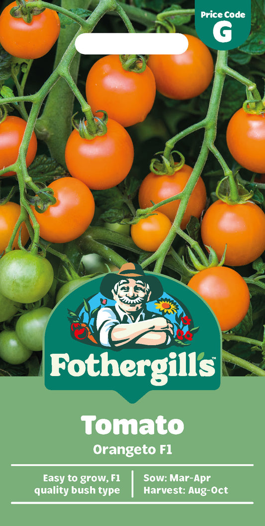 Mr Fothergill's Tomato Orangeto F1 Seeds Packet