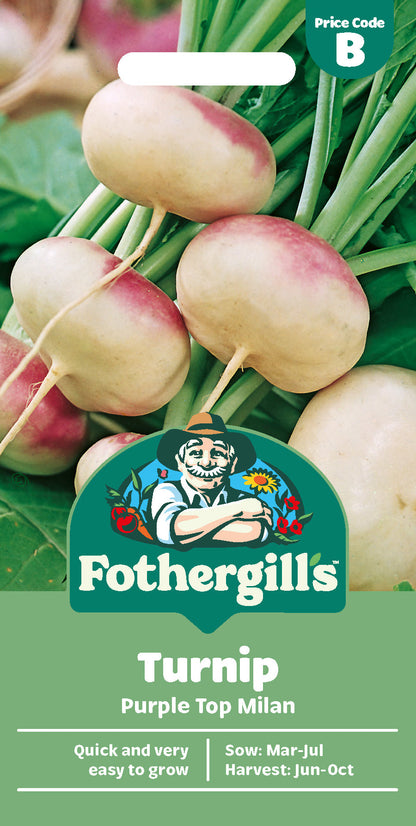 Mr Fothergill's Turnip Purple Top Milan Seeds Packet