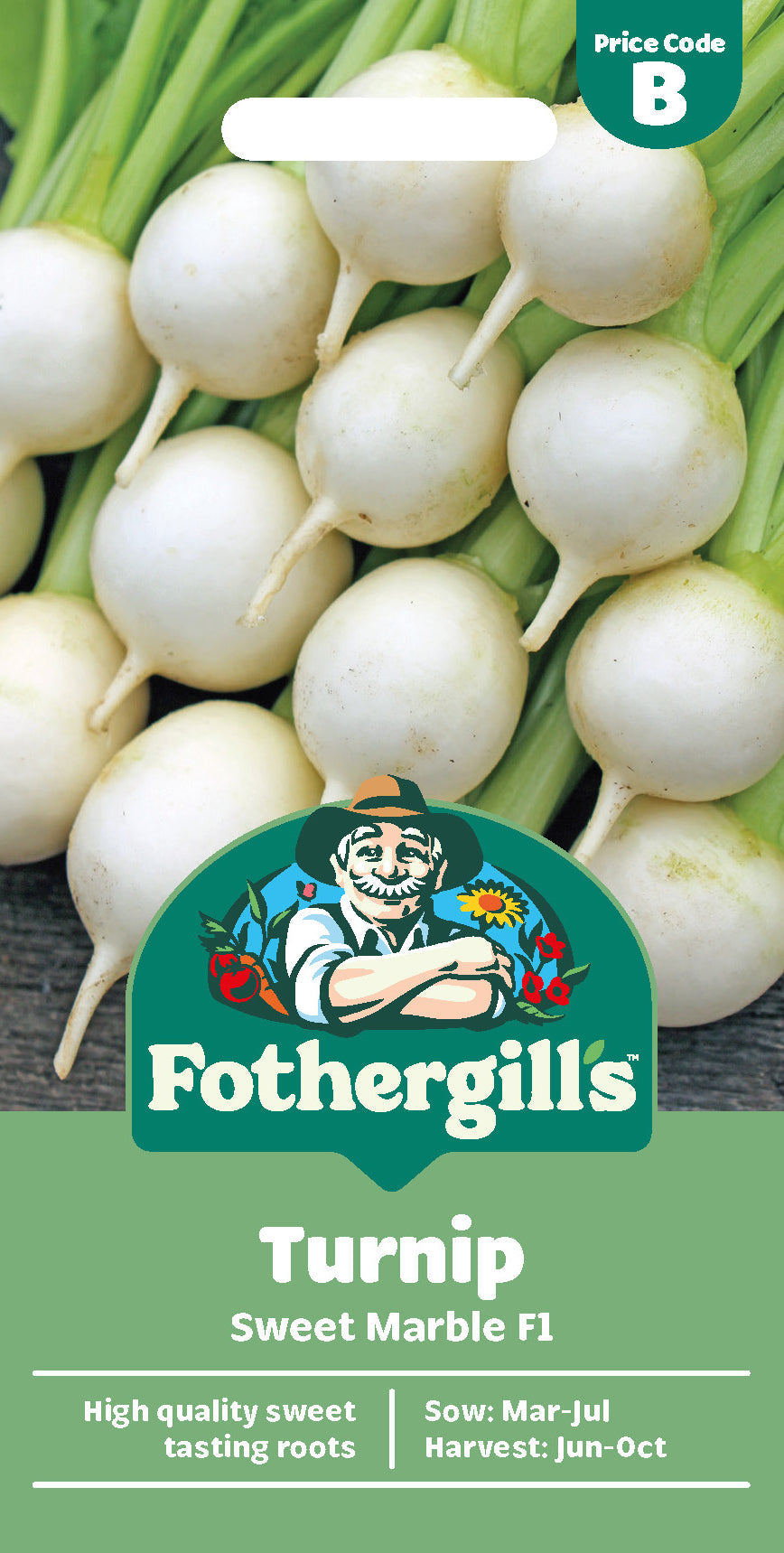 Mr Fothergill's Turnip Sweet Marble F1 Seeds Packet