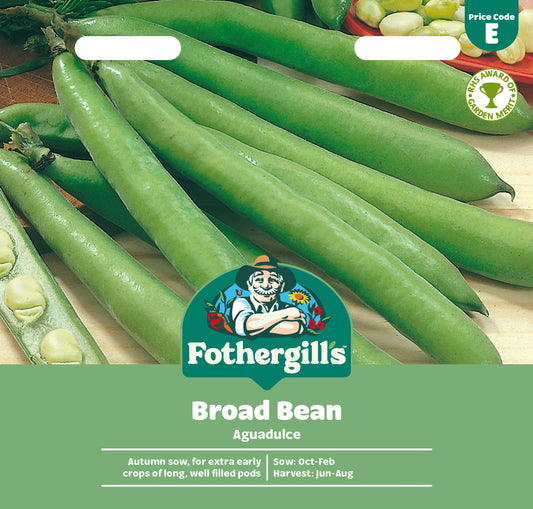 Mr Fothergill's Broad Bean Aguadulce Seeds Packet