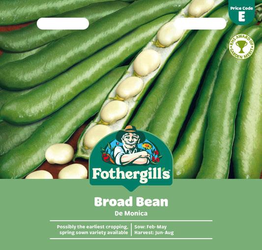 Mr Fothergill's Broad Bean De Monica Seeds Packet