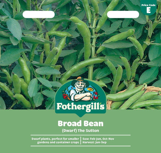 Mr Fothergill's Broad Bean (Dwarf) The Sutton Seeds Packet