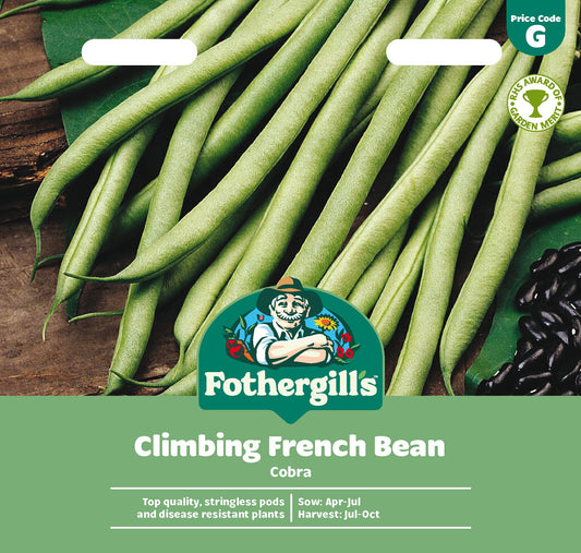 Mr Fothergill's Climbing French Bean Cobra Seeds Packet