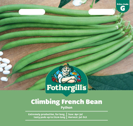 Mr Fothergill's Climbing French Bean Python Seeds Packet
