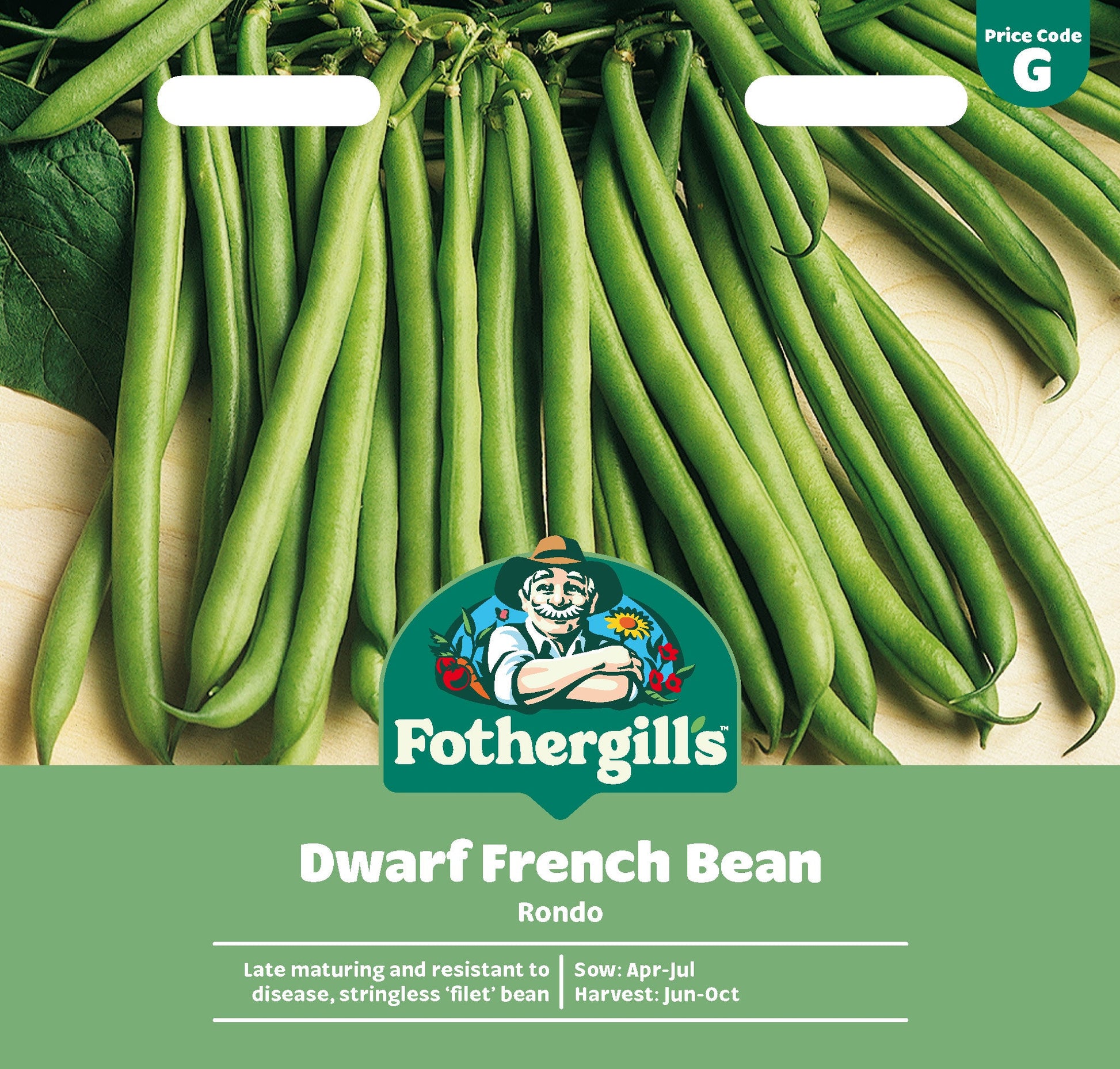 Mr Fothergill's Dwarf French Bean Rondo Seeds Packet