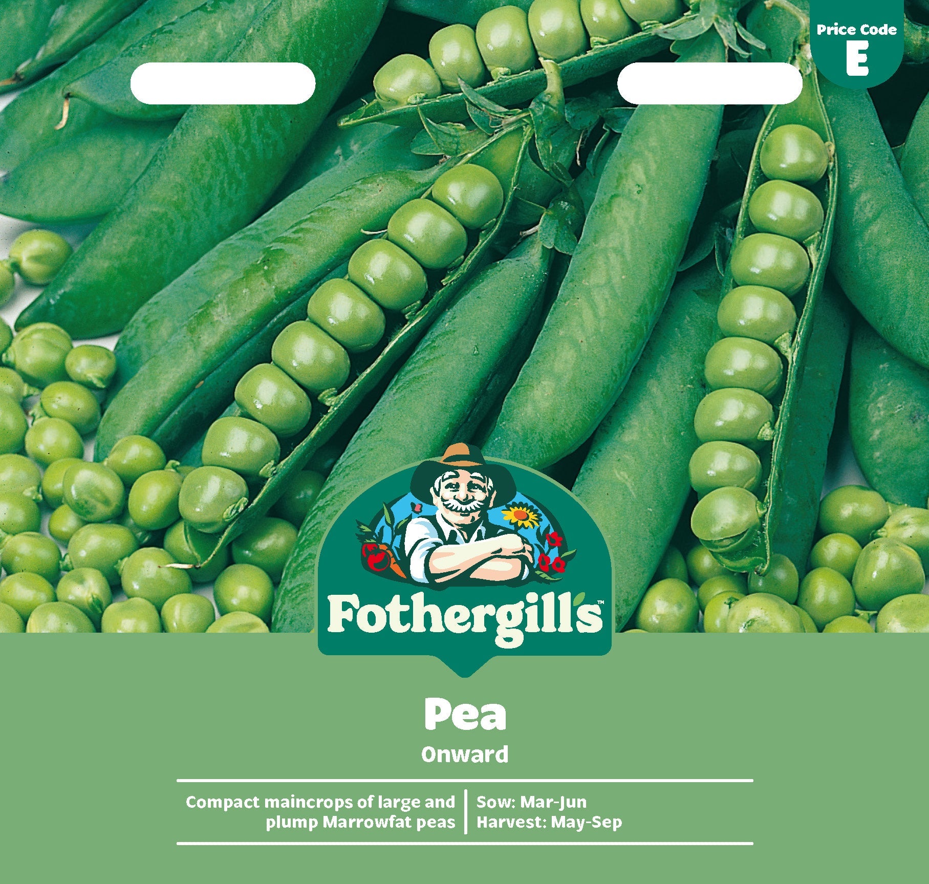 Mr Fothergill's Pea Onward Seeds Packet