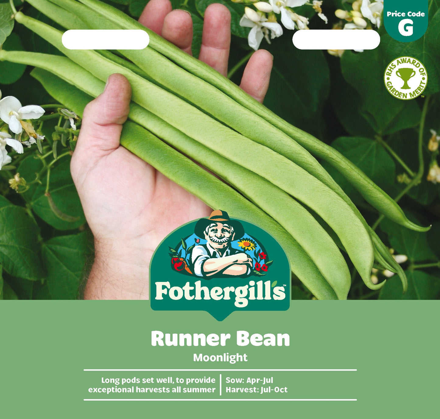 Mr Fothergill's Runner Bean Moonlight Seeds Packet
