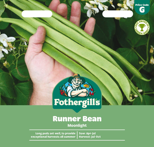 Mr Fothergill's Runner Bean Moonlight Seeds Packet