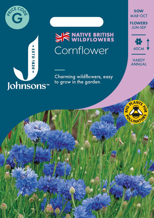 Johnsons Cornflower Seeds Packet