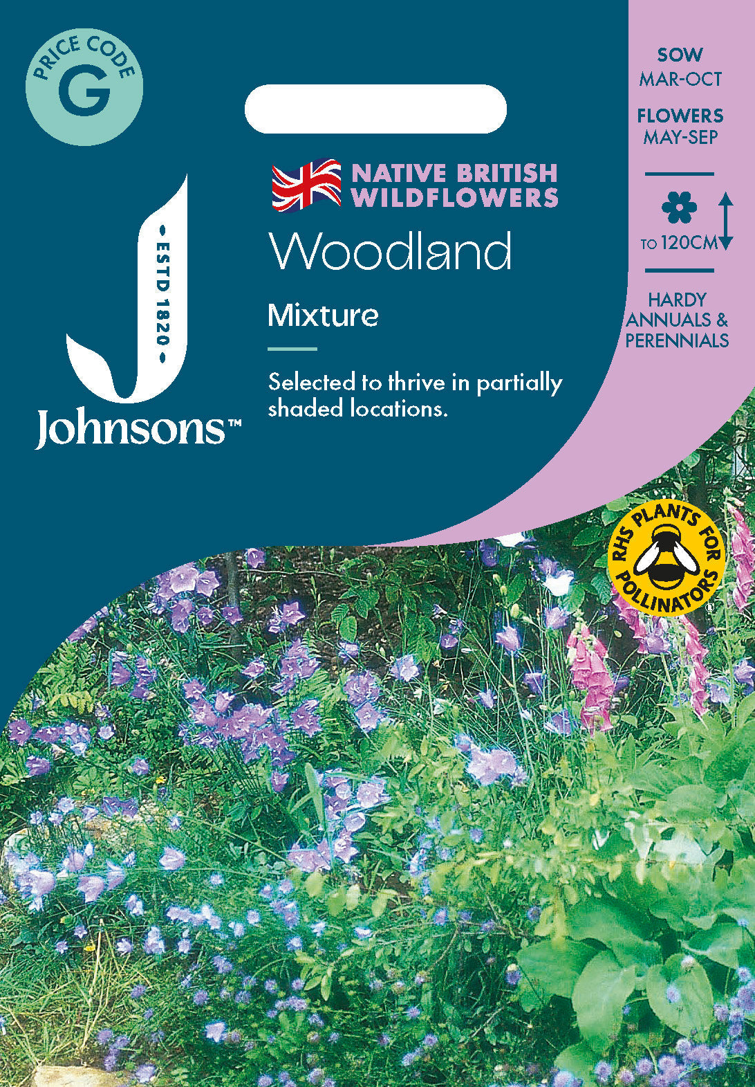 Johnsons Woodland Mixture Seeds Packet