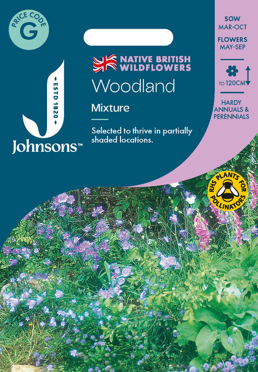 Johnsons Woodland Mixture Seeds Packet