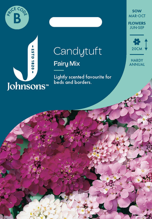 Johnsons Candytuft Fairy Mix Seeds Packet