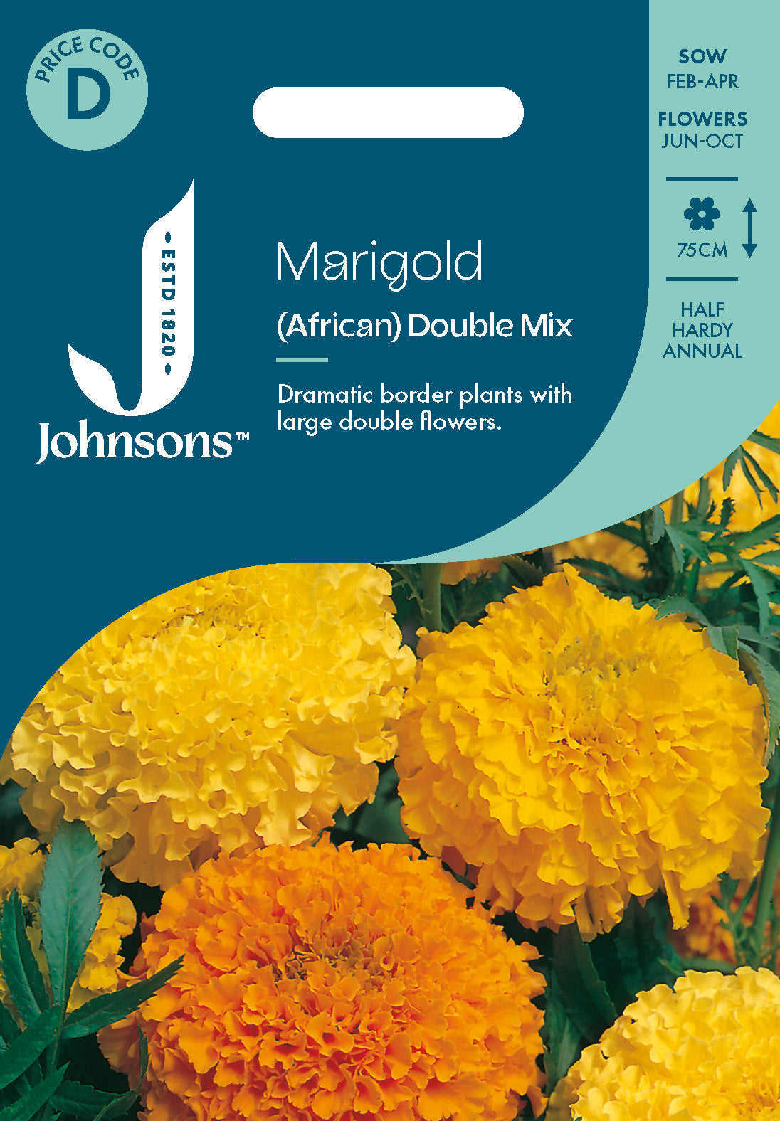 Johnsons Marigold (African) Double Mix Seeds