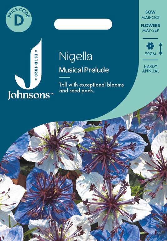 Johnsons Nigella Musical Prelude Seeds Packet