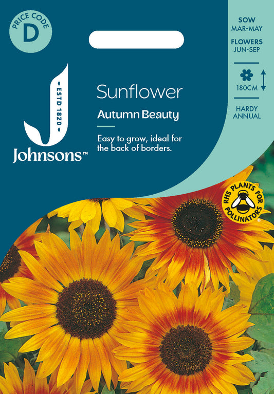 Johnsons Sunflower Autumn Beauty Seeds Packet