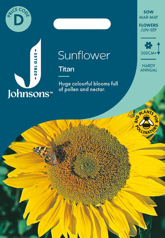 Johnsons Sunflower Titan Seeds Packet