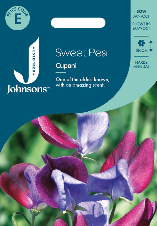 Johnsons Sweet Pea Cupani Seeds Packet