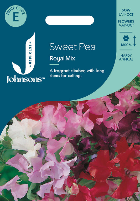 Johnsons Sweet Pea Royal Mix Seeds Packet