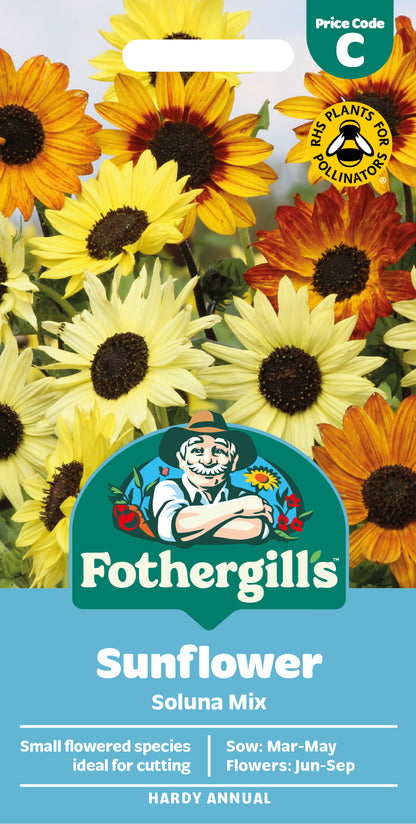 Mr Fothergill's Sunflower Soluna Mix Seeds Packet