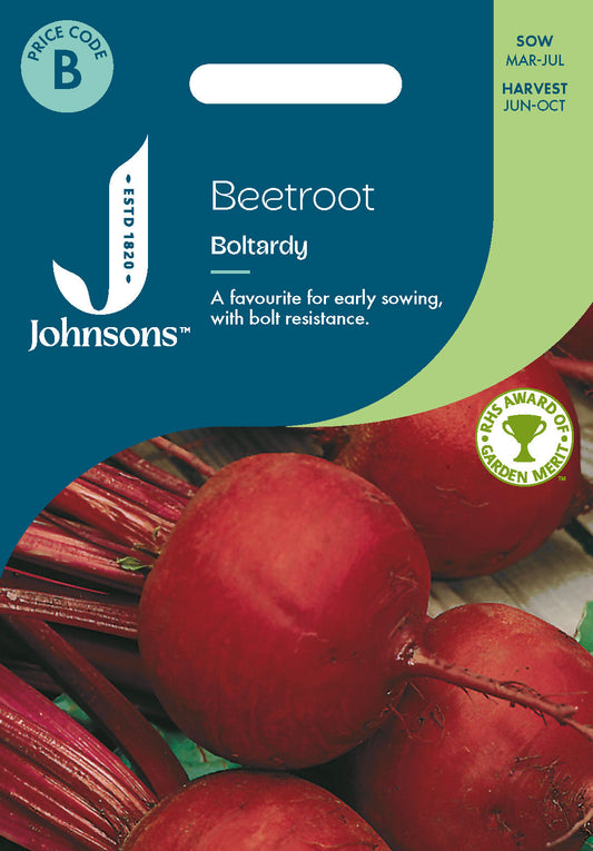 Johnsons Beetroot Boltardy Seeds Packet