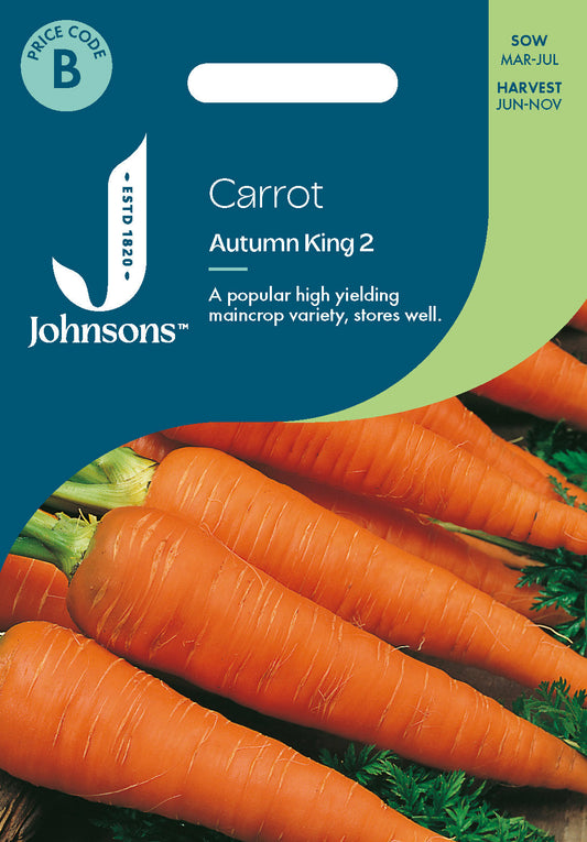 Johnsons Carrot Autumn King 2 Seeds Packet