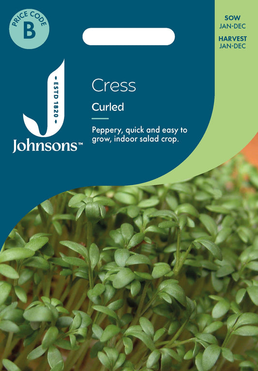 Johnsons Cress Curled Seeds Packet