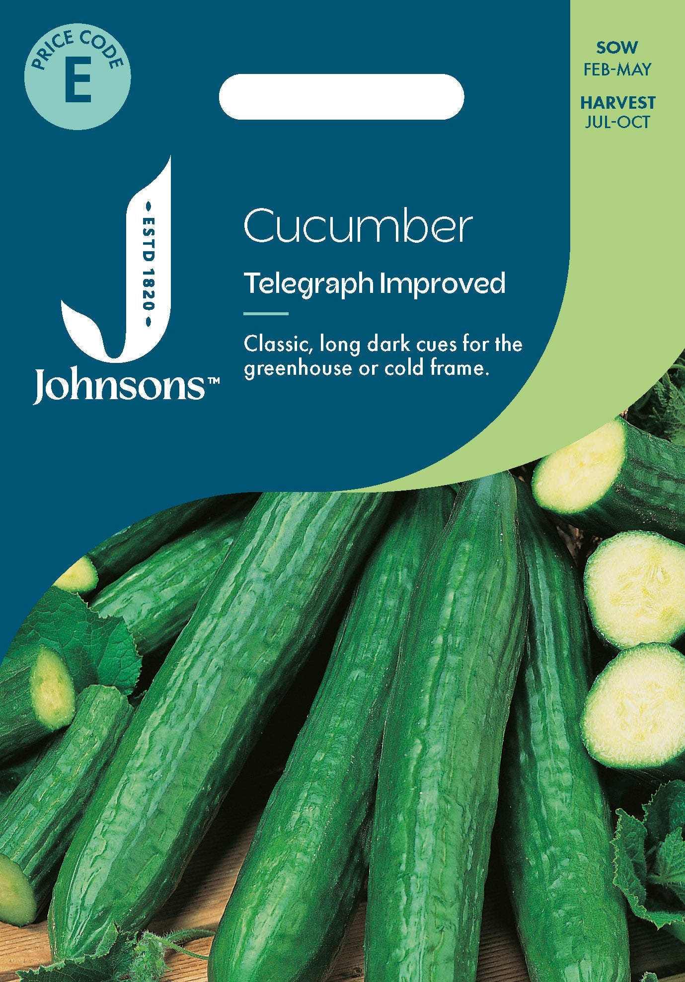 Johnsons Cucumber Telegraph Improved Seeds Packet
