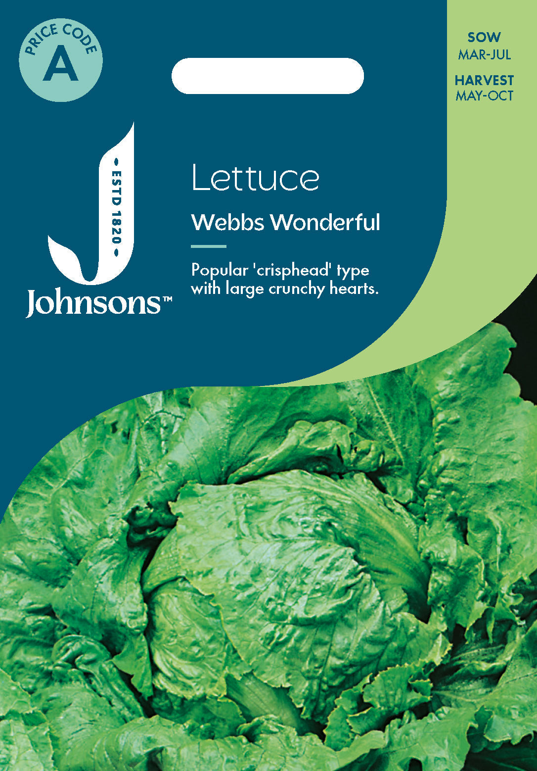 Johnsons Lettuce Webbs Wonderful Seeds Packet