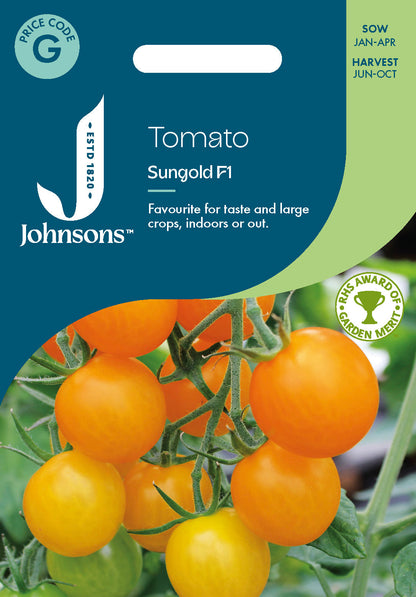 Johnsons Tomato Sungold F1 Seeds Packet