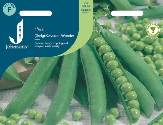 Johnsons Pea (Early) Kelvedon Wonder Seeds Packet