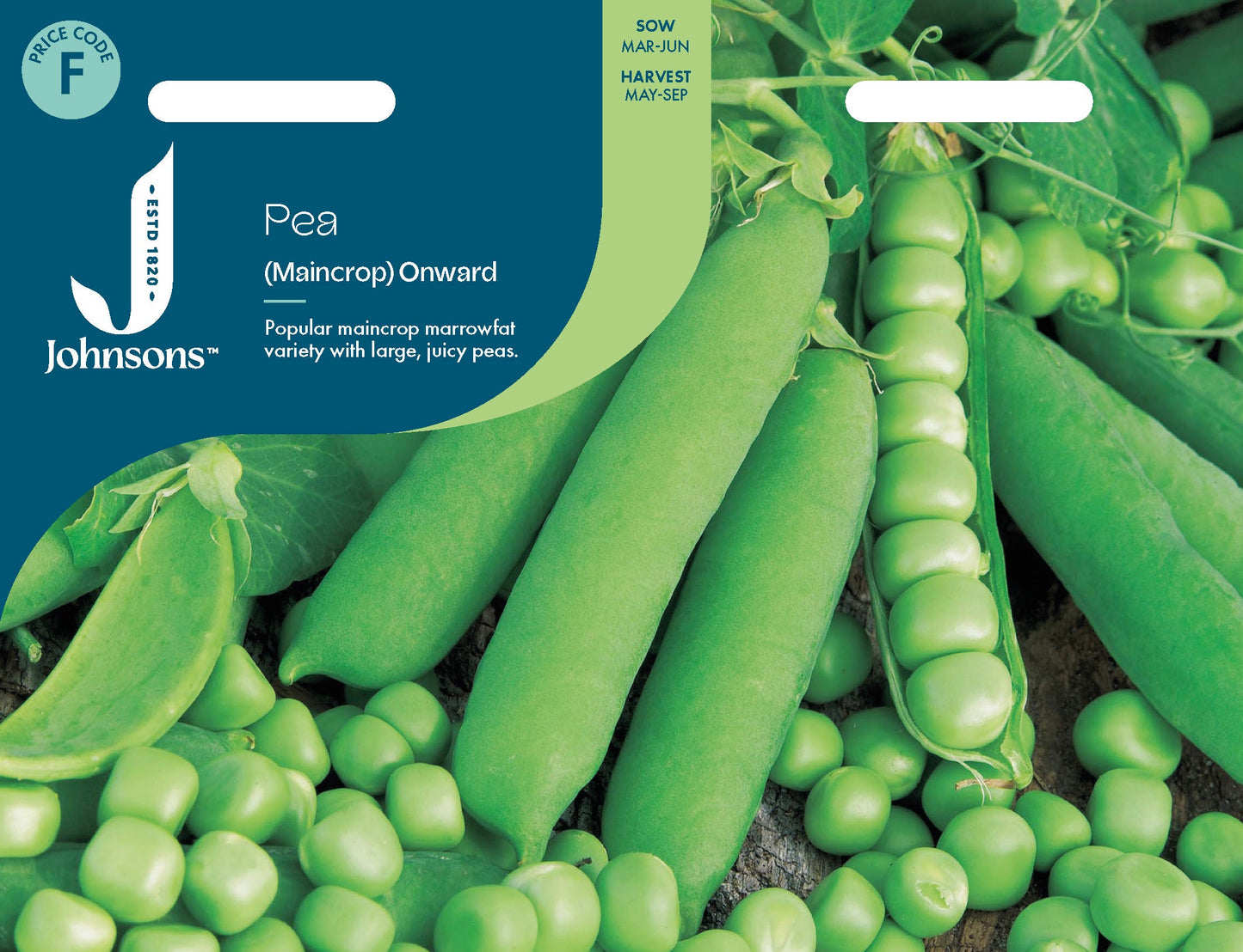 Johnsons Pea (Maincrop) Onward Seeds Packet