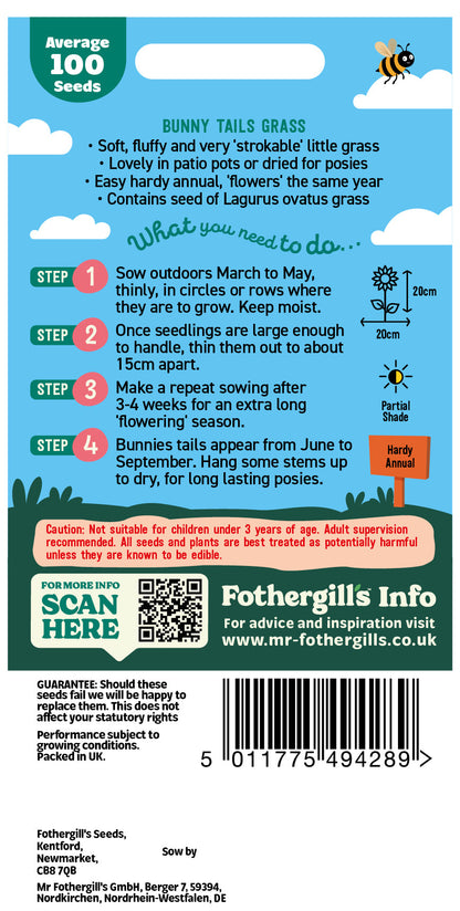 Mr Fothergill's Bunny Tails Grass Seeds Packet