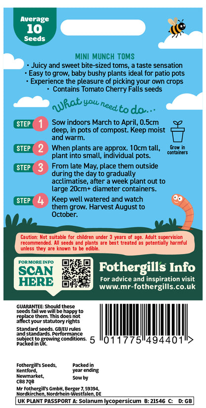 Mr Fothergill's Mini Munch Toms Seeds Packet