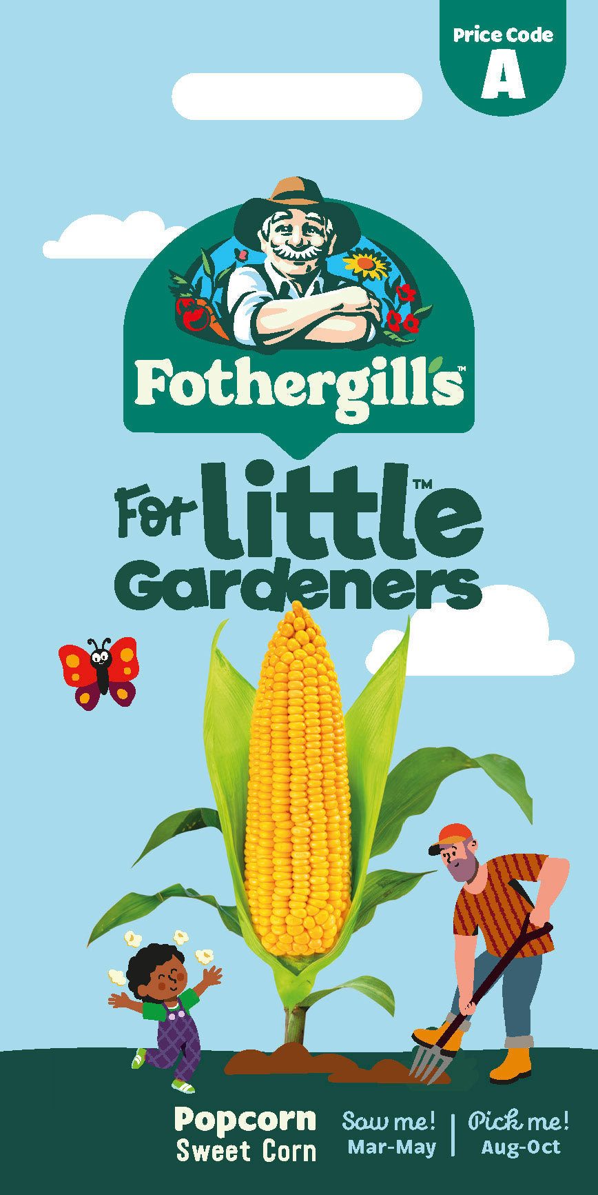 Mr Fothergill's Popcorn Sweet Corn Seeds Packet