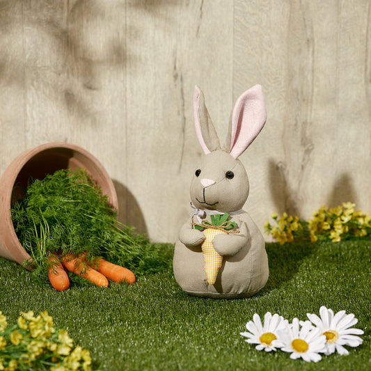 Bunny With Carrot Doorstop