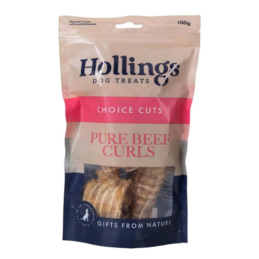 Hollings Beef Curls 100g on a white background