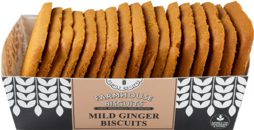 Box of Farmhouse Biscuits Mild Ginger Biscuits with a visible brand logo.