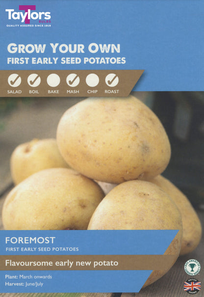 Taylors Bulbs Foremost First Early Seed Potatoes 2KG