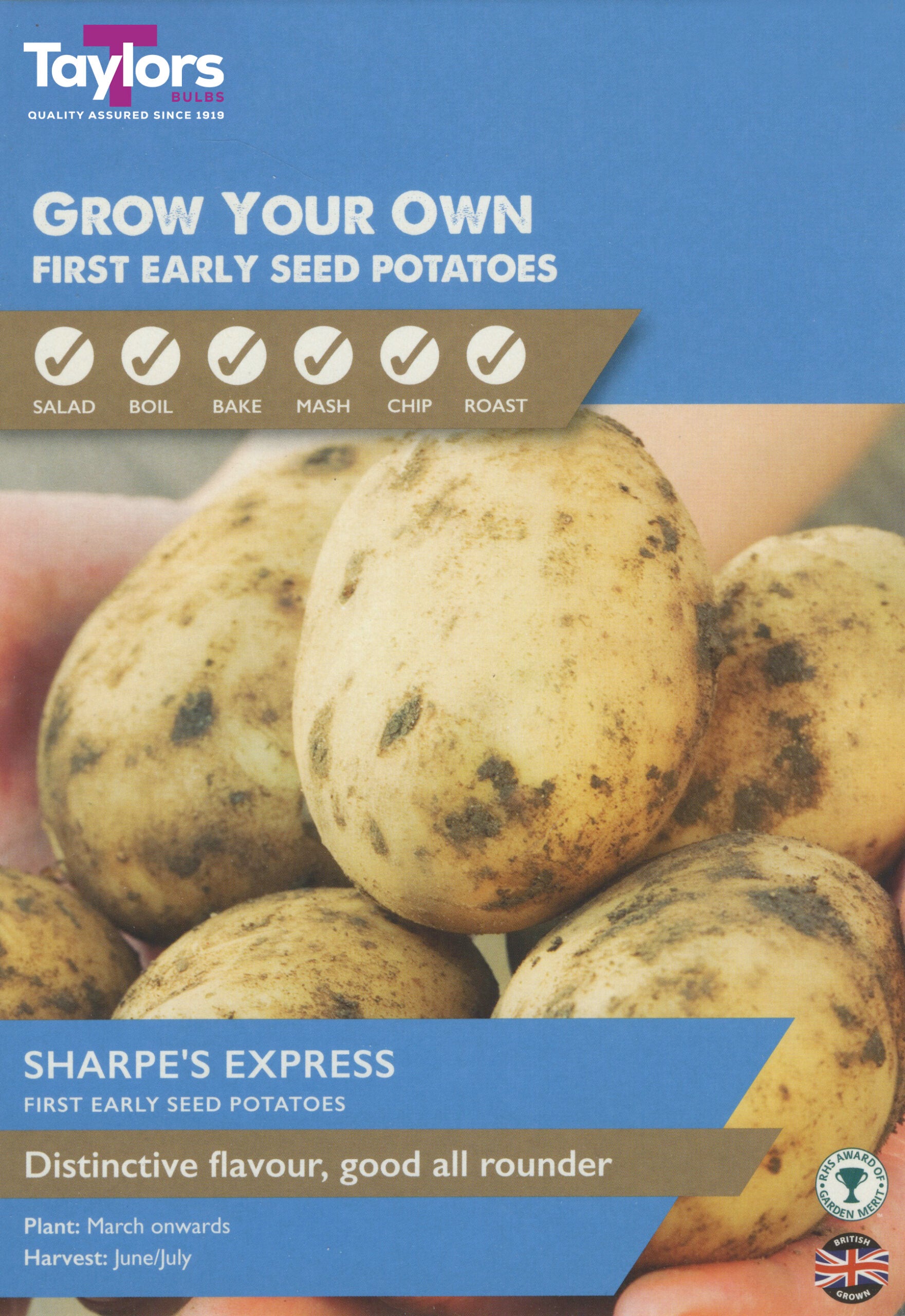 Taylors Bulbs Sharpe's Express First Early Seed Potatoes 2KG