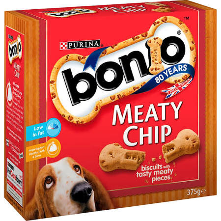 Bonio Meaty Chip 375g on a white background