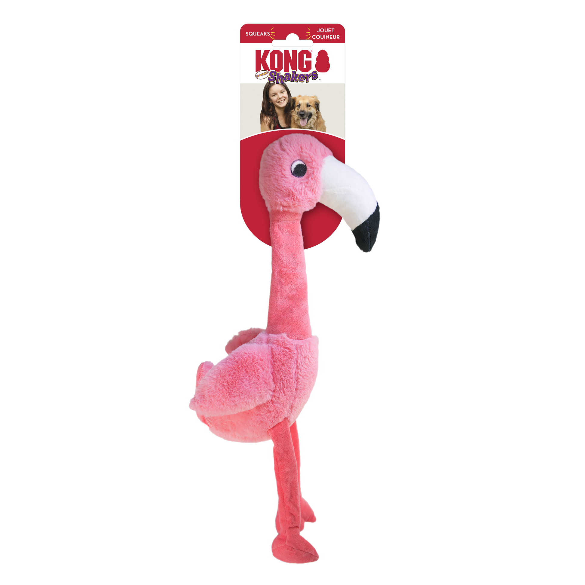 KONG Shakers Honkers Flamingo Small Dog Toy