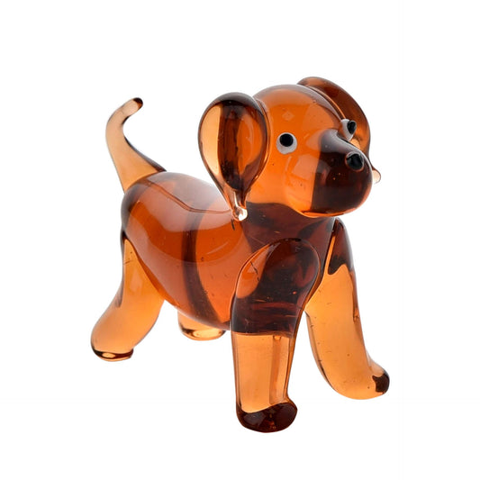 Glass dog figurine
